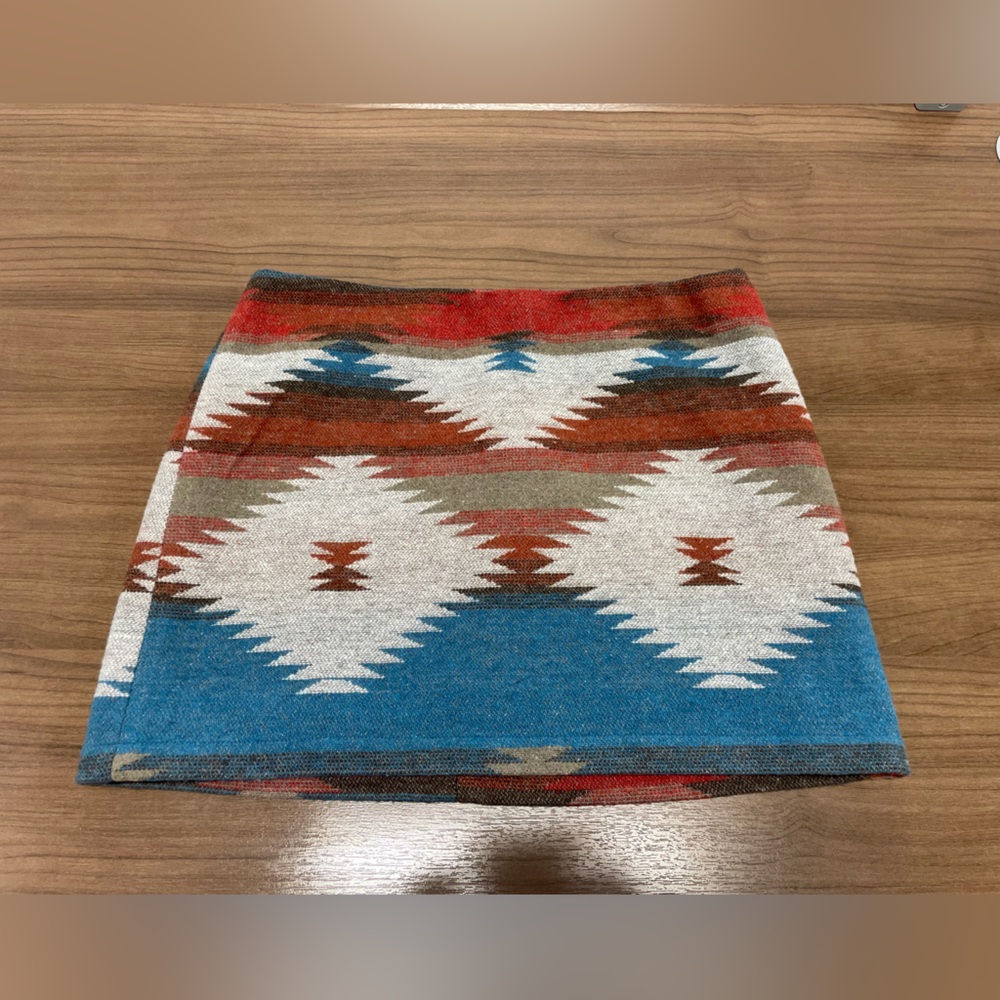 American Eagle Outfitters Aztec Print Mini Skirt in Blue, Red, White, Brown